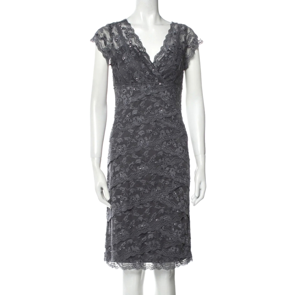 Grey Lace sequin dress